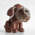 Faux Leather & Fluffy Dog Door Stop