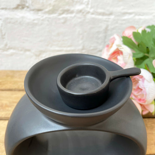 Schwarzer Keramik-Wachsschmelz-Ölbrenner