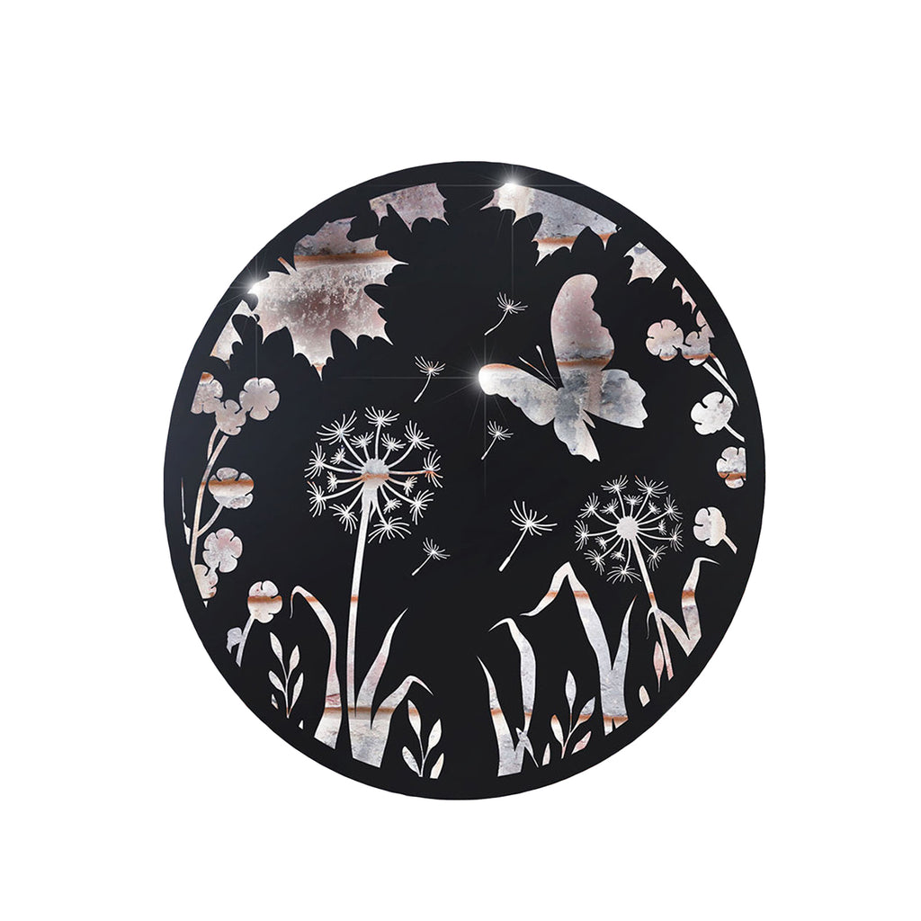 Butterfly Silhouette Solar Backlit Garden Wall Art
