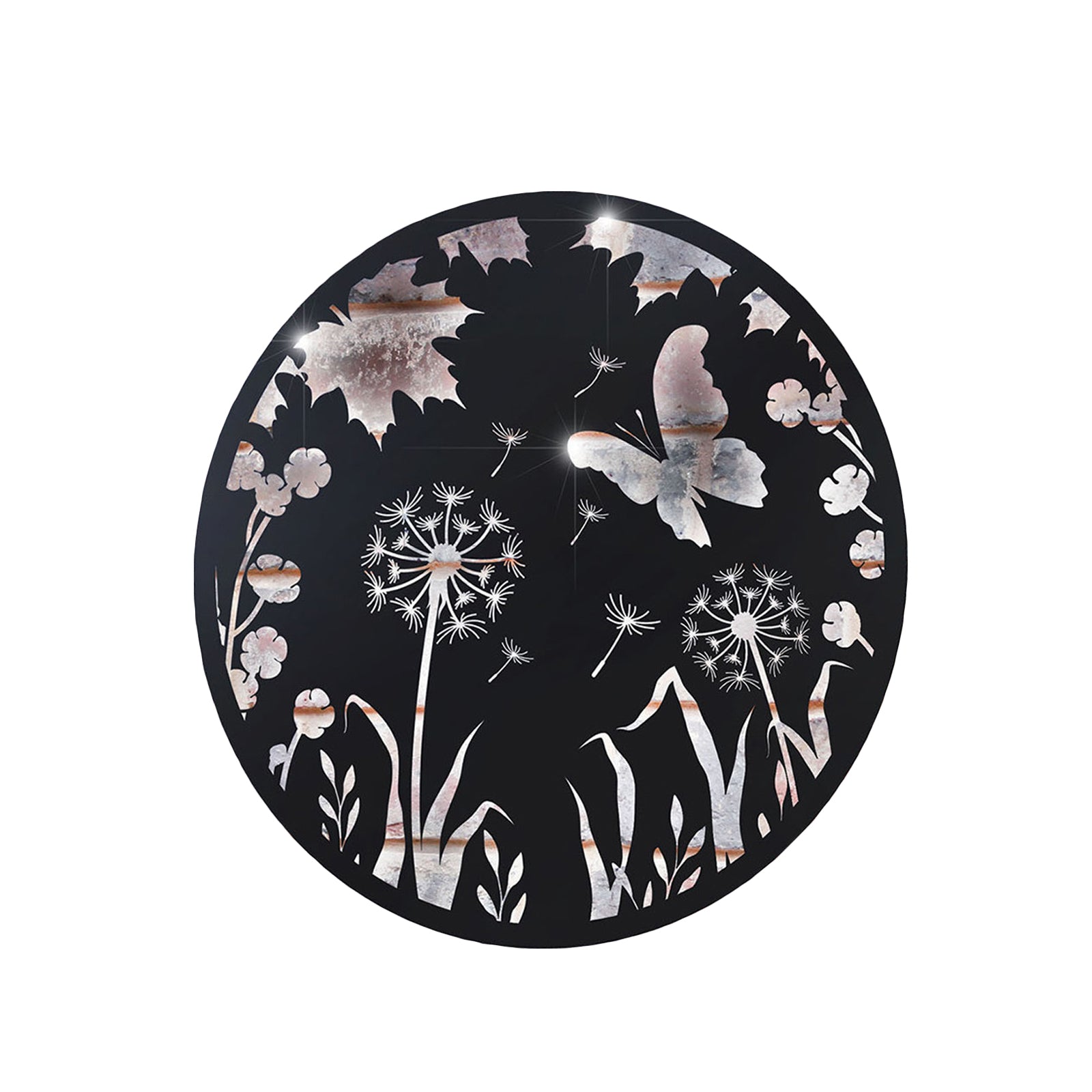 Butterfly Silhouette Solar Backlit Garden Wall Art