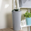 Set Of 4 Grey Tall Round Planter Covers