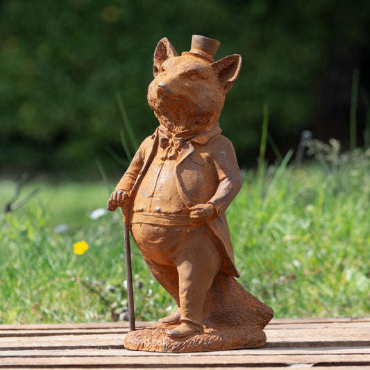 Rusty Mr Fox Sculpture