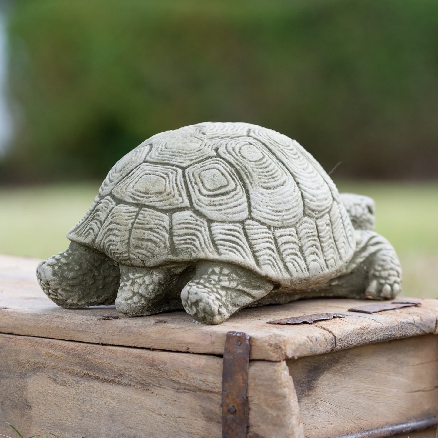 Steingut-Schildkröten-Gartenskulptur für den Außenbereich, 18 cm