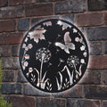 Butterfly Silhouette Solar Backlit Garden Wall Art