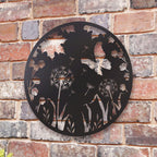 Butterfly Silhouette Solar Backlit Garden Wall Art
