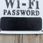 WiFi-Passwort Wandschild aus Gusseisen