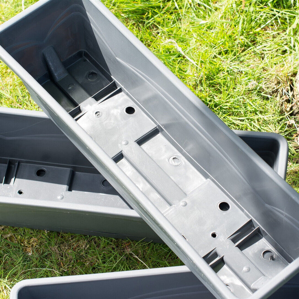 Set Of 3 Dark Grey Symphony Trough Planters