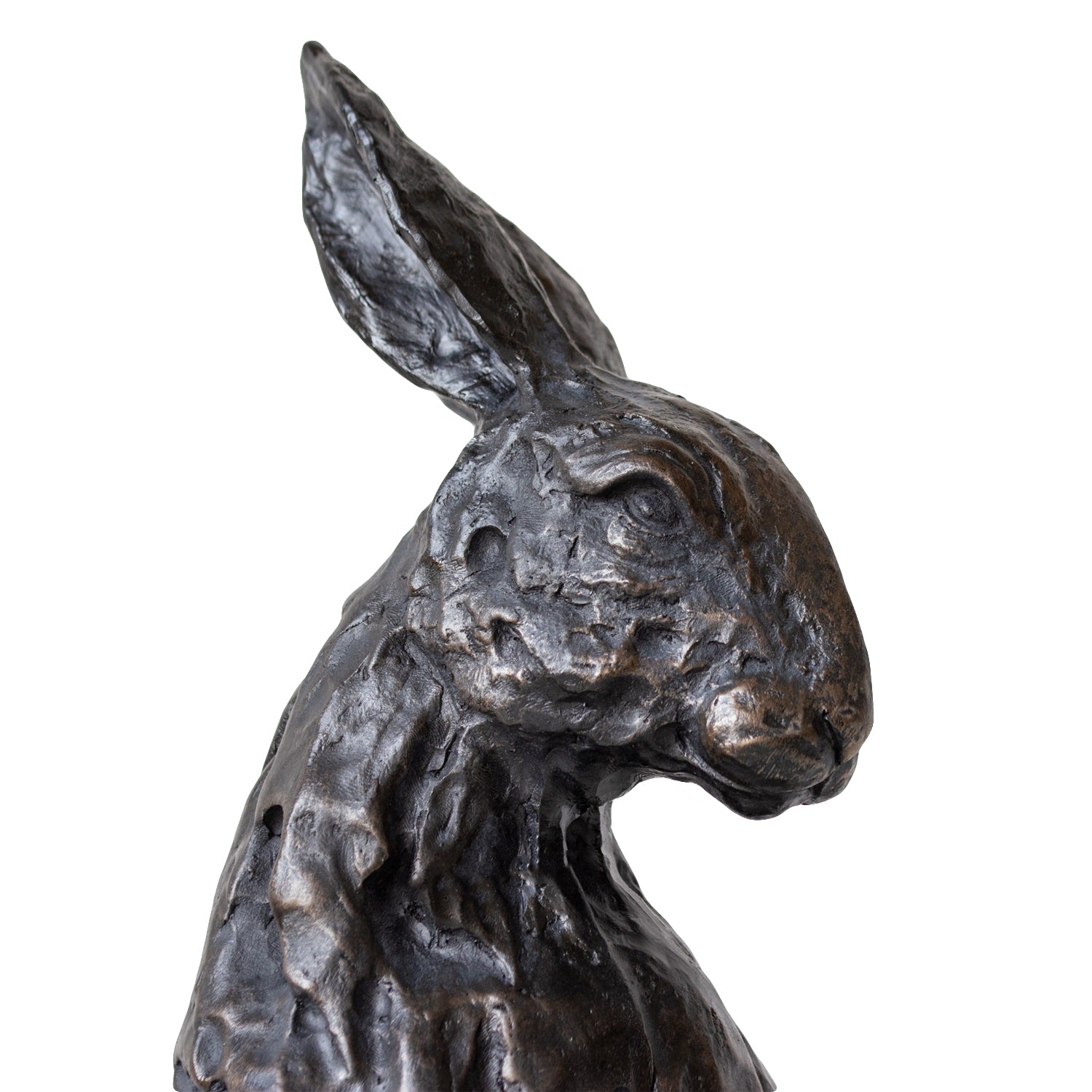 Large Black Resin Hare Ornament