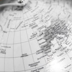 White And Silver Map Globe Ornament
