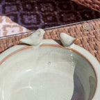 Speckled Green Reactive Glaze Bird Bath