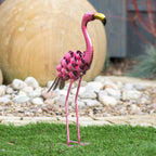 Pink Metal Flamingo Ornament