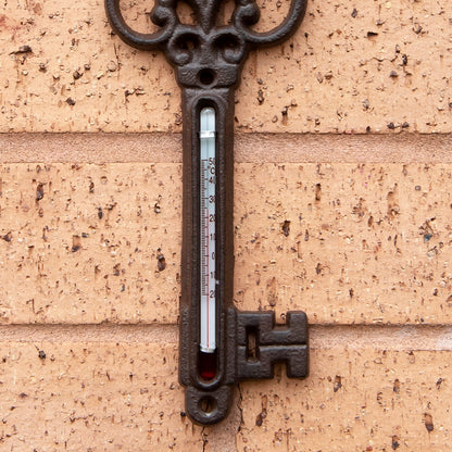 Cast Iron Key Garden Thermometer