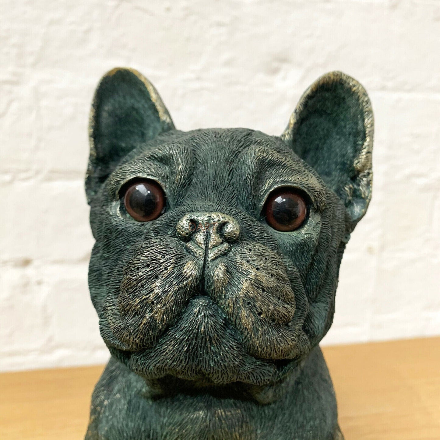 Französische Bulldoggenfigur aus Bronze