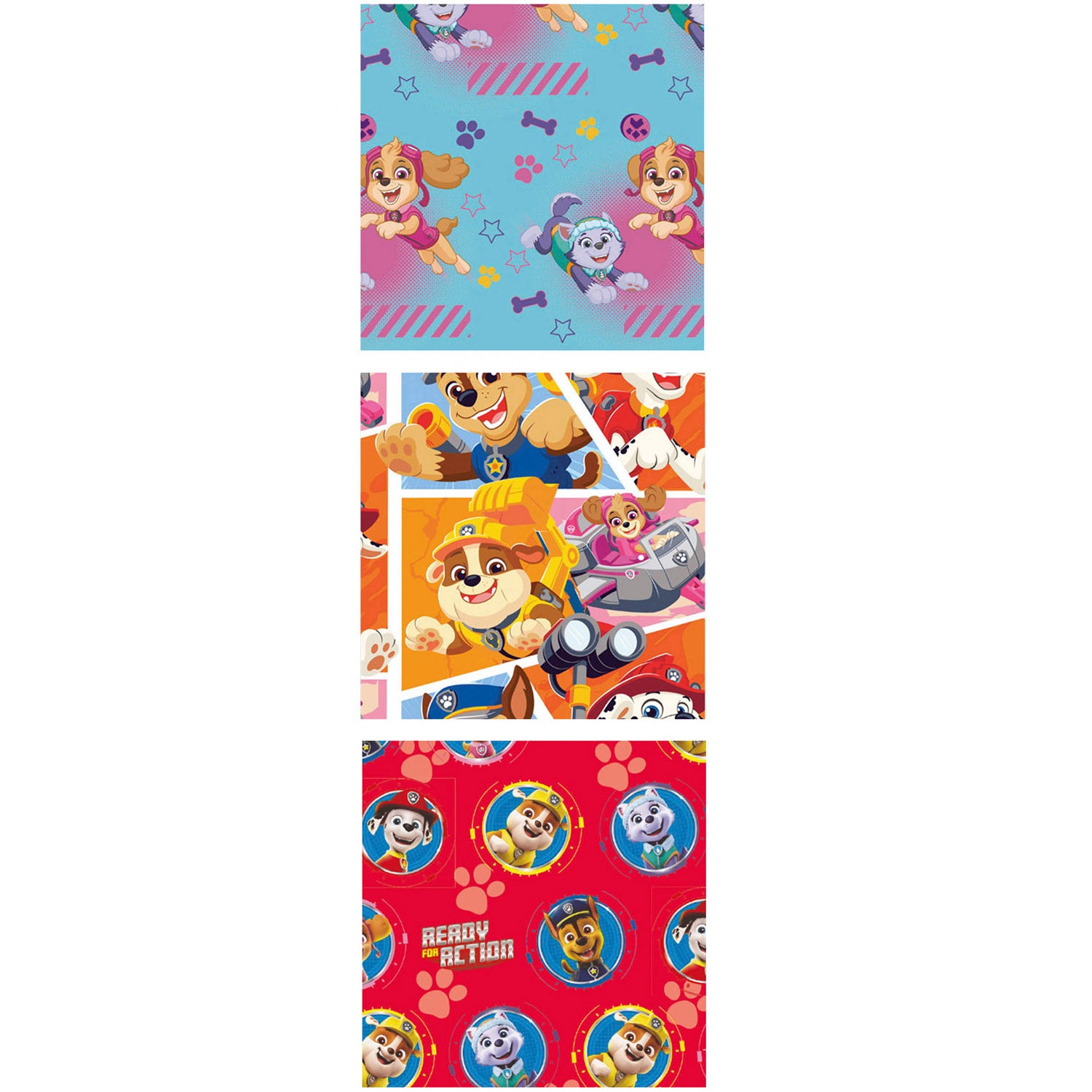 Pack Of 3 Paw Patrol Gift Wrapping Paper
