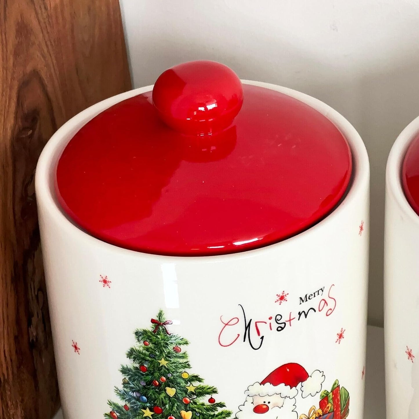 Merry Christmas Santa Storage Jar