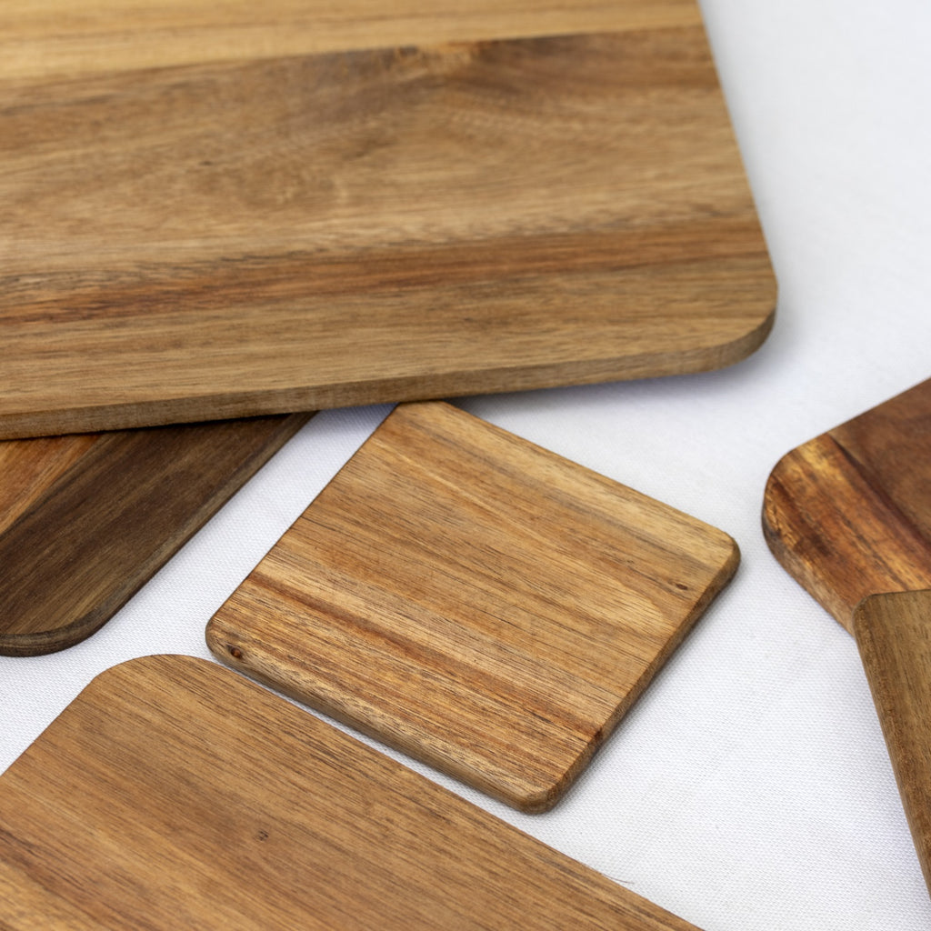 Set Of 4 Acacia Wood Placemats