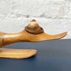 Holz-Snowboard-Ente-Ornament
