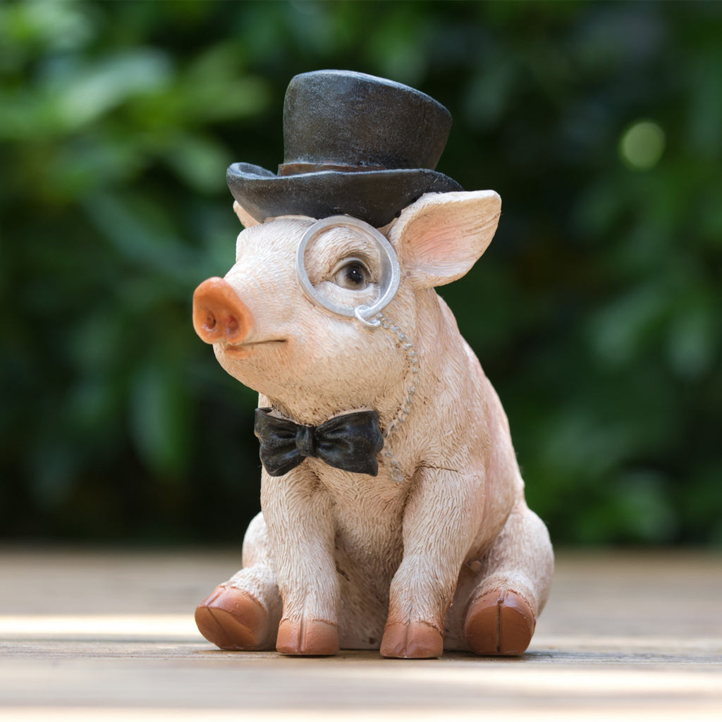 Pig With Monocle Ornament