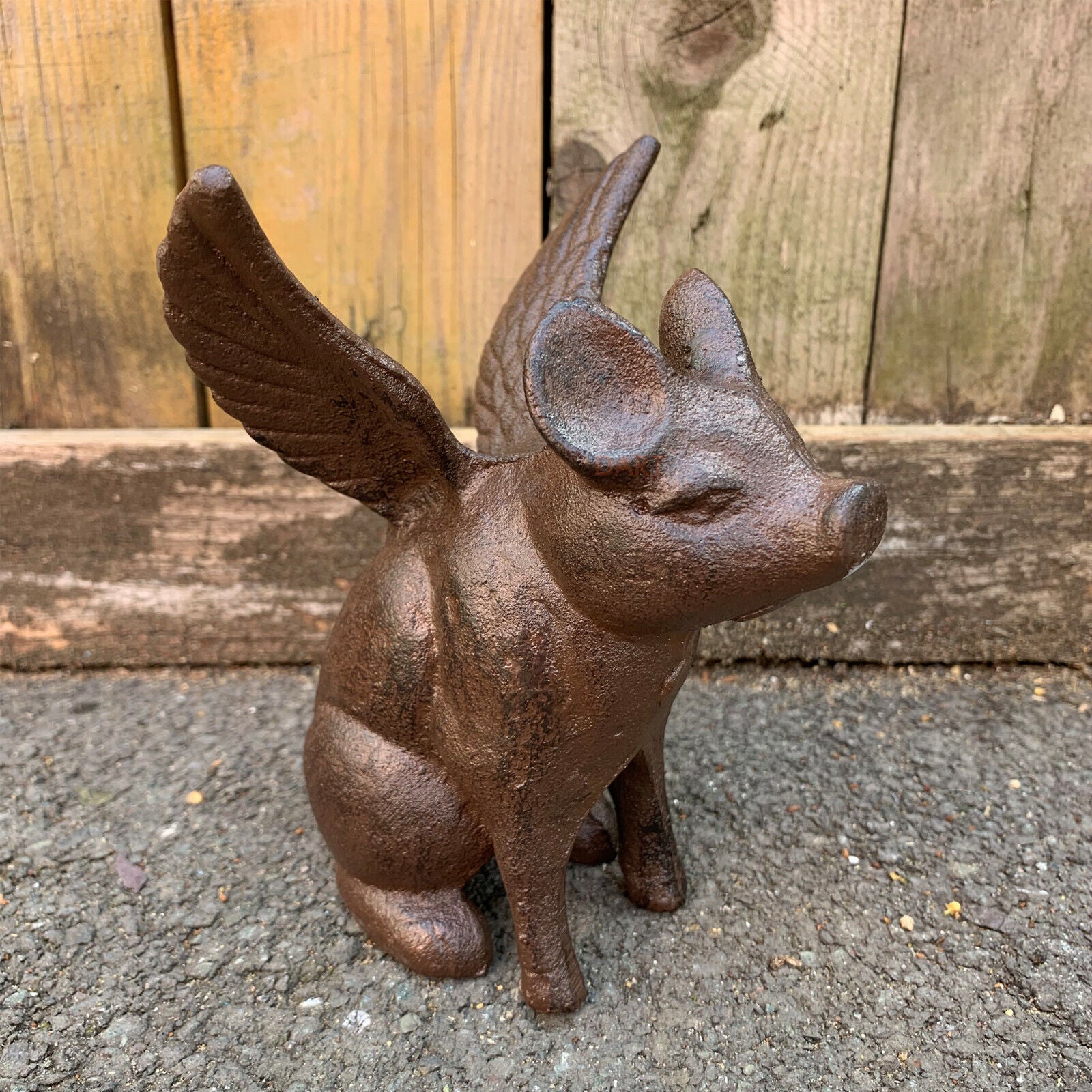 Sitting Angel Pig Sculpture