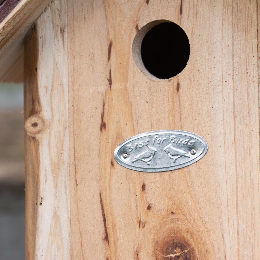 Bark Roof Wooden Bird House