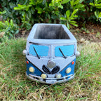 Blue Cement Campervan Planter 21cm