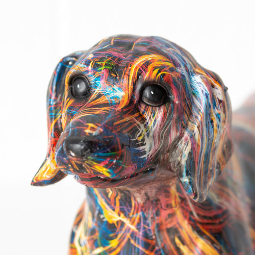 Buntes Wursthund-Ornament