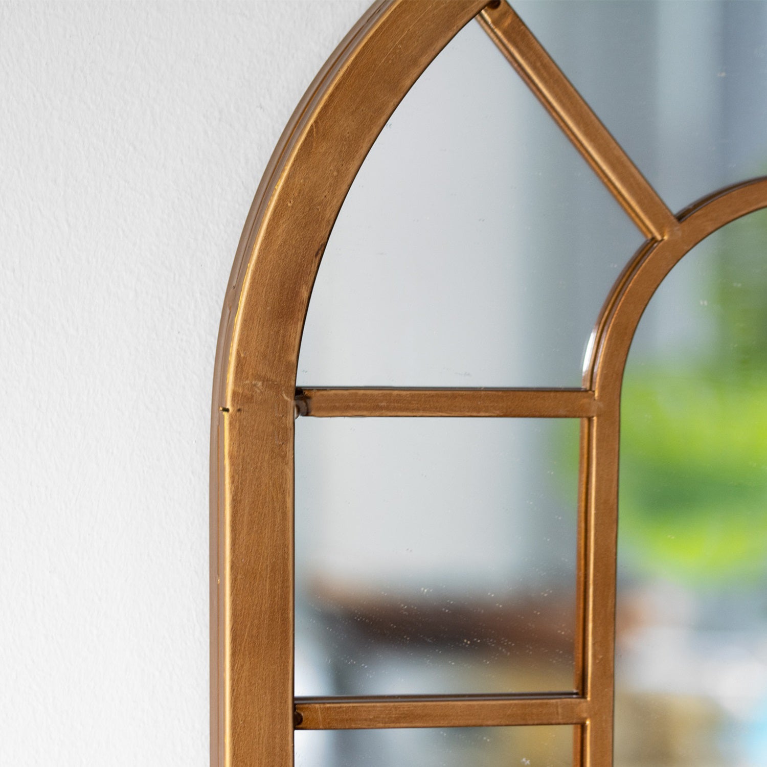 Copper Arched Garden Wall Mirror