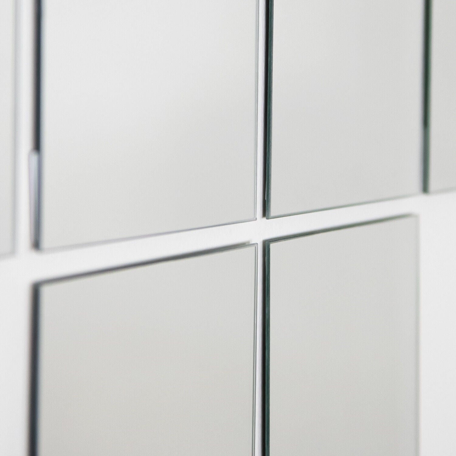 Pack of 8 Plain Mirror Tiles 15x15cm