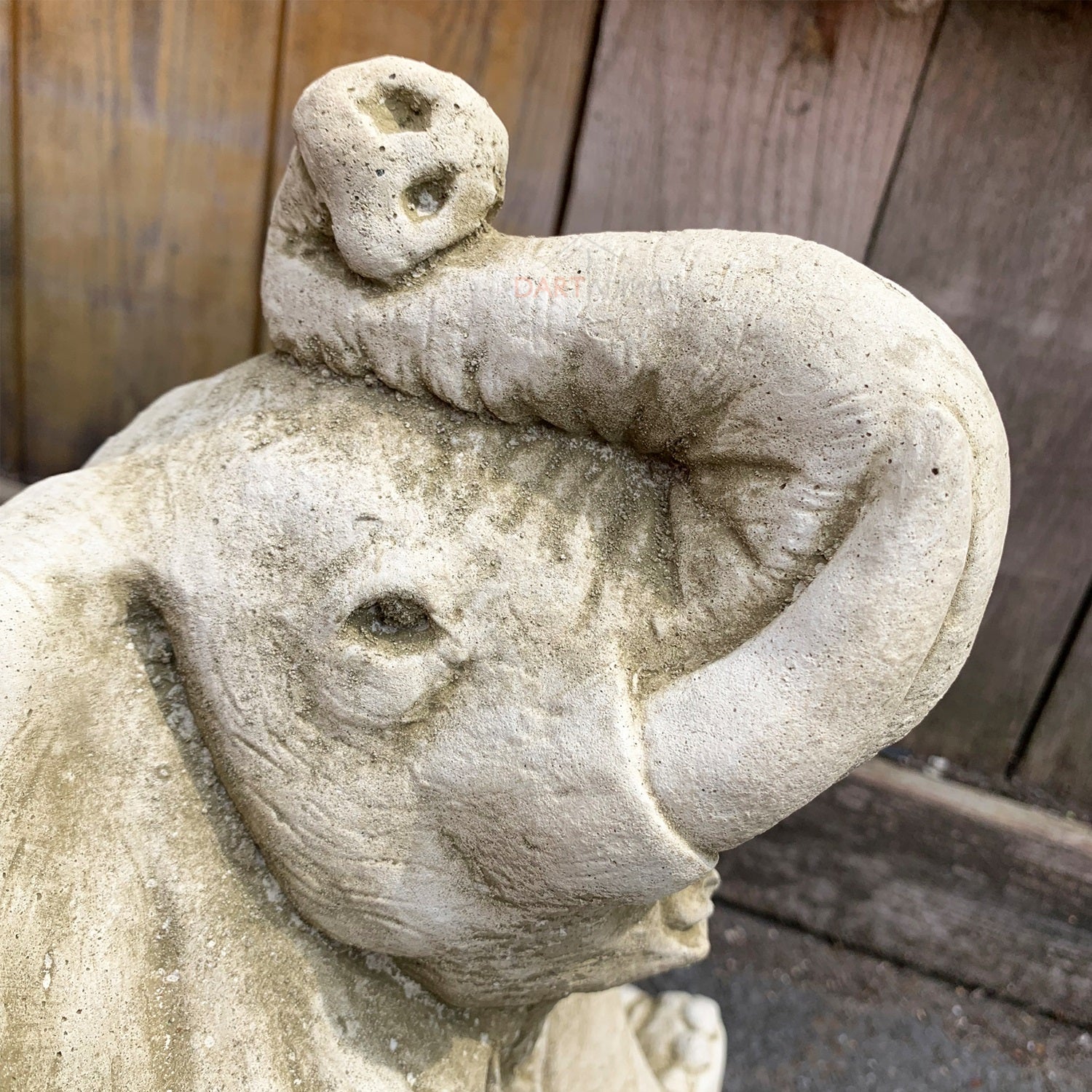 Heavy Stone Trunk Up Elephant Sculpture