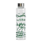 Stay Wild 600ml Glass Water Bottle