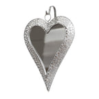 Set Of 3 Silver Heart Hanging Wall Mirrors