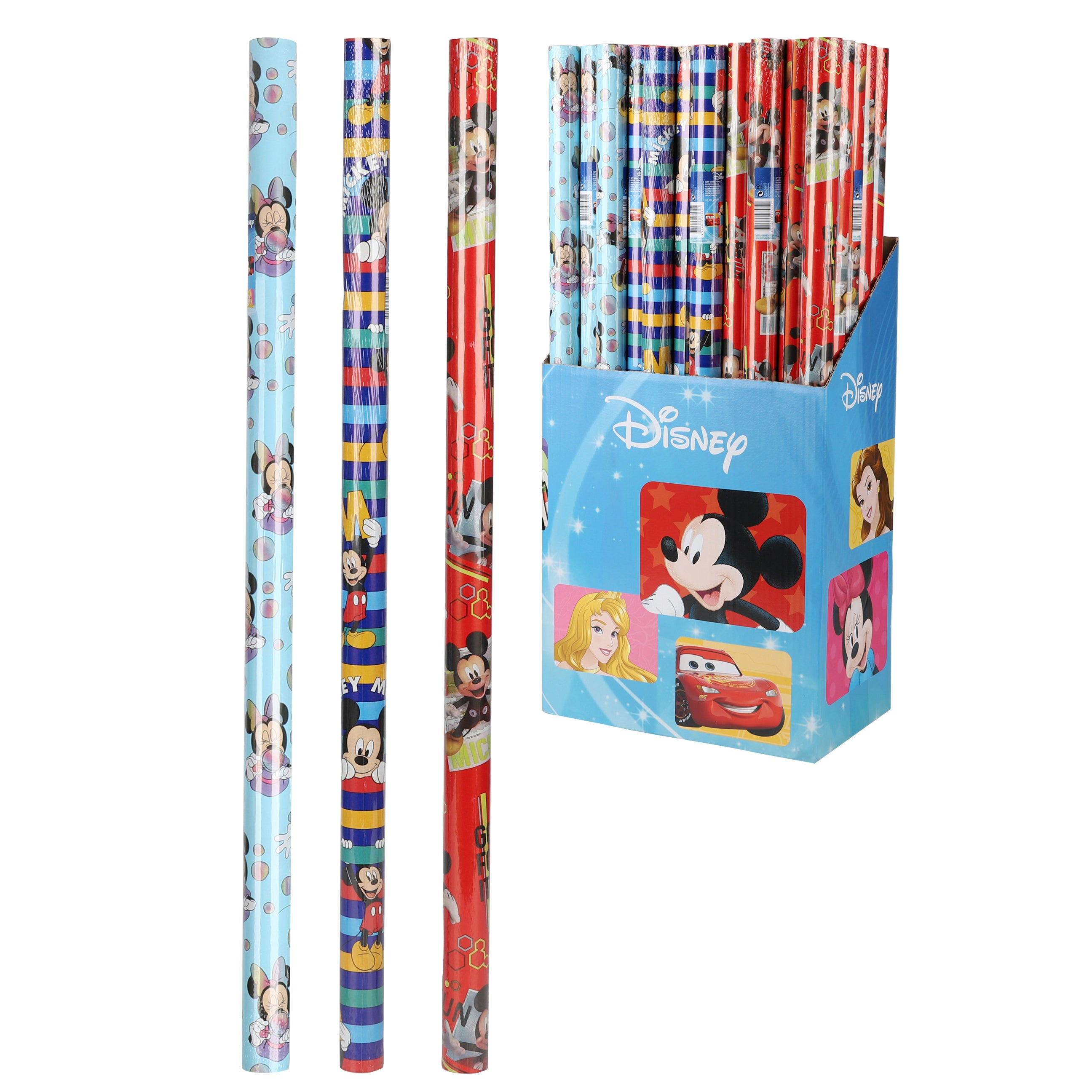 3x Assorted Disney Mickey Mouse Gift Wrapping Paper