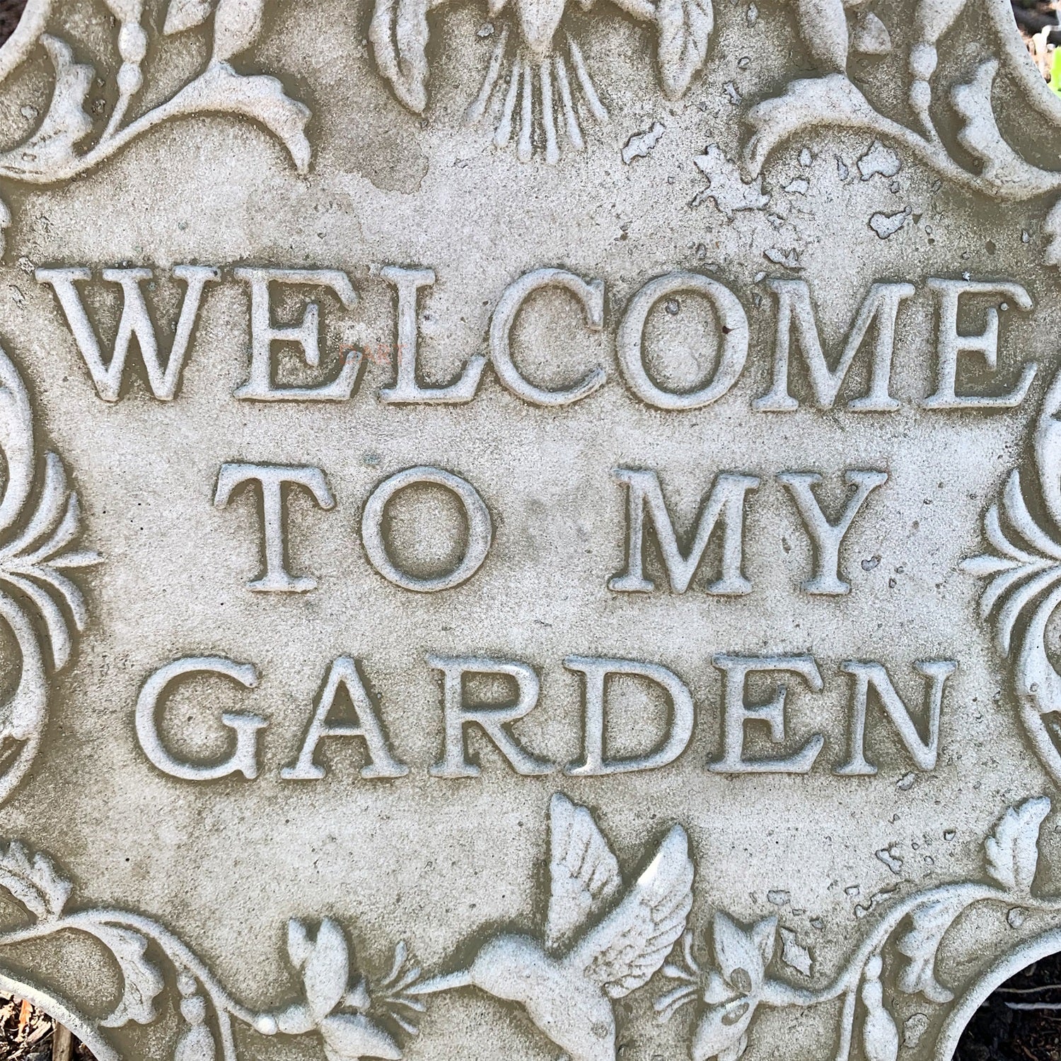 Stone Welcome To Our Garden Plaque