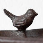 Cast Iron Heart Shaped Bird Bath