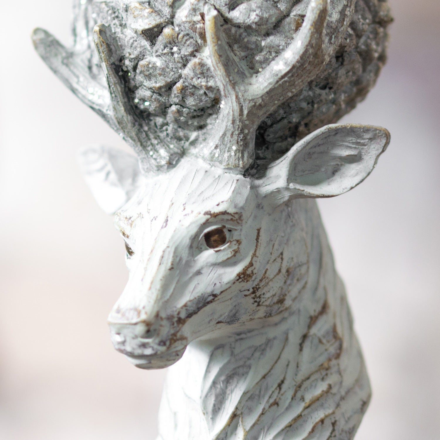 Grey Stag Pillar Candle Holder