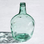 Large Aqua Recycled Glass Bottle Vase