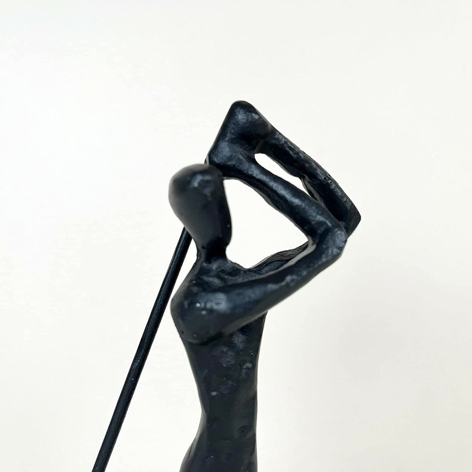Golfer-Skulptur aus Gusseisen, 6 x 18 cm