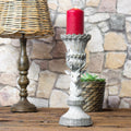 Grey Stag Pillar Candle Holder