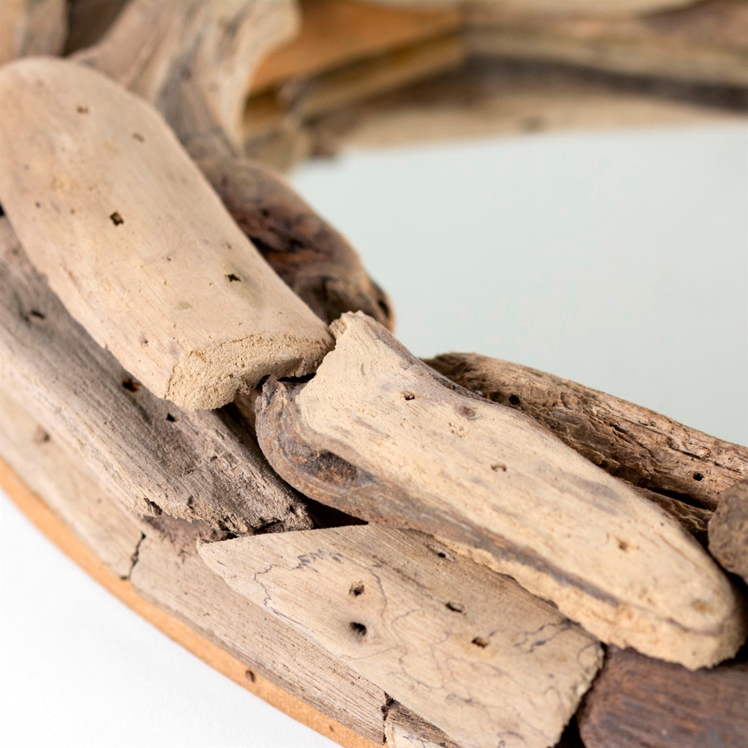 Treibholz-Liebes-Herz-Wandspiegel