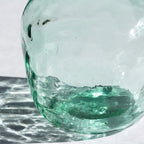Large Aqua Recycled Glass Bottle Vase