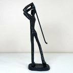 Golfer-Skulptur aus Gusseisen, 6 x 18 cm