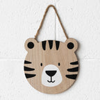 Set of 4 Animal Face Shape Wall Plaques