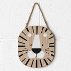 Set of 4 Animal Face Shape Wall Plaques