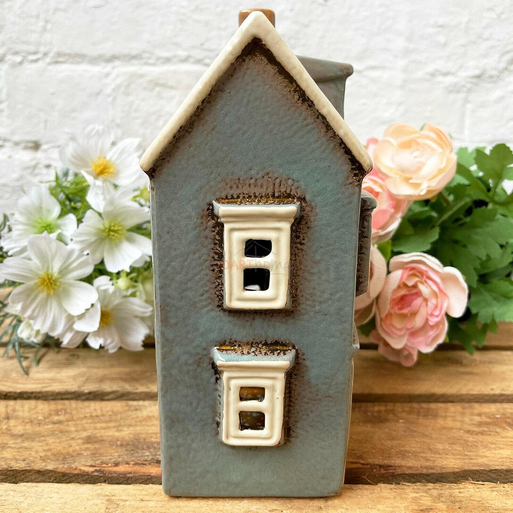 Grey Country House Candle Holder