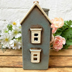 Grey Country House Candle Holder