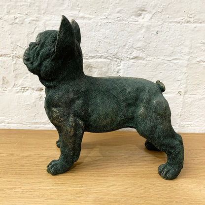 Französische Bulldoggenfigur aus Bronze