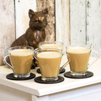 Set Of 4 Clear Glass Mugs