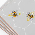 Set Of 4 Grey Bees Placemats & Coasters