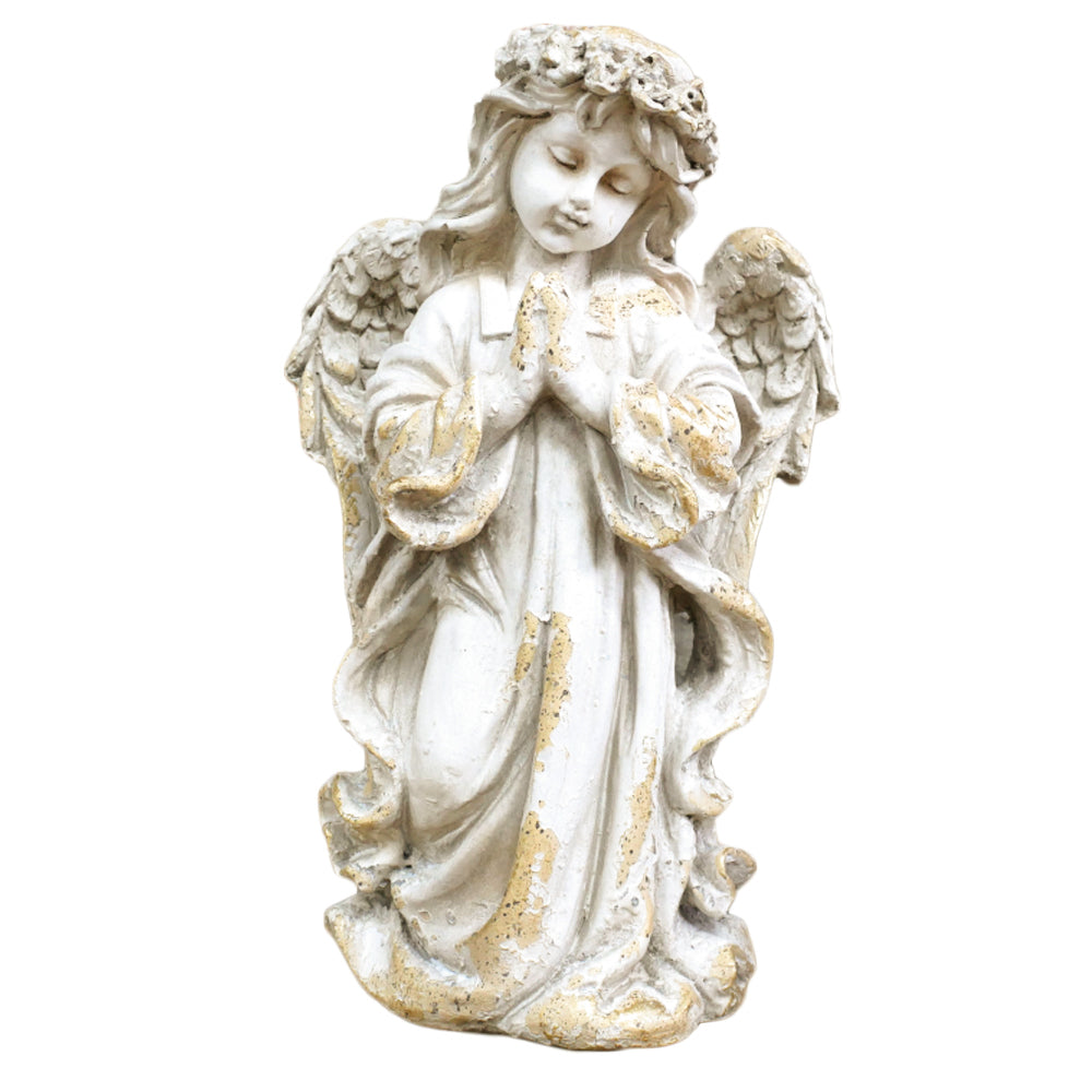 Distressed Angel Cherub Statue
