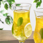 Set Of 4 Hurricane Stemmed Cocktail Glasses